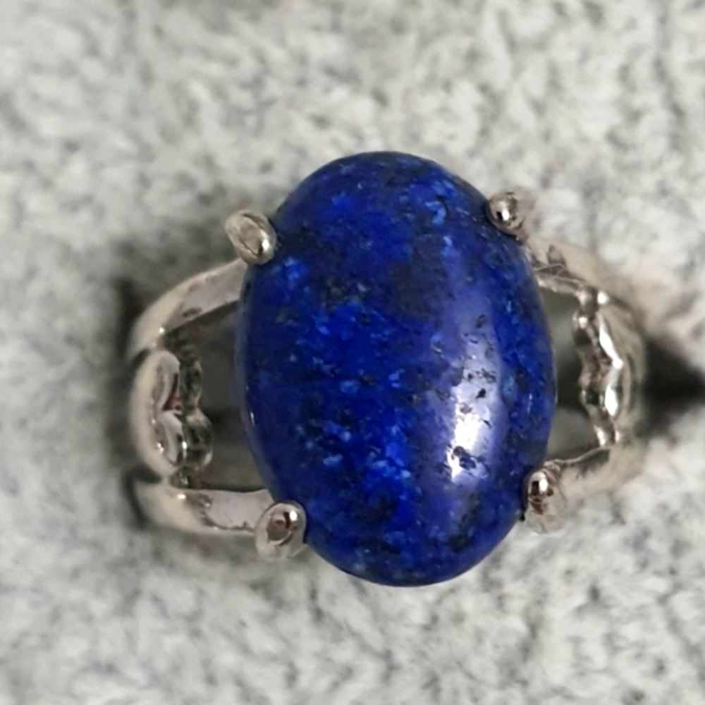 Silver Lapis Lazuli Stone Ring
